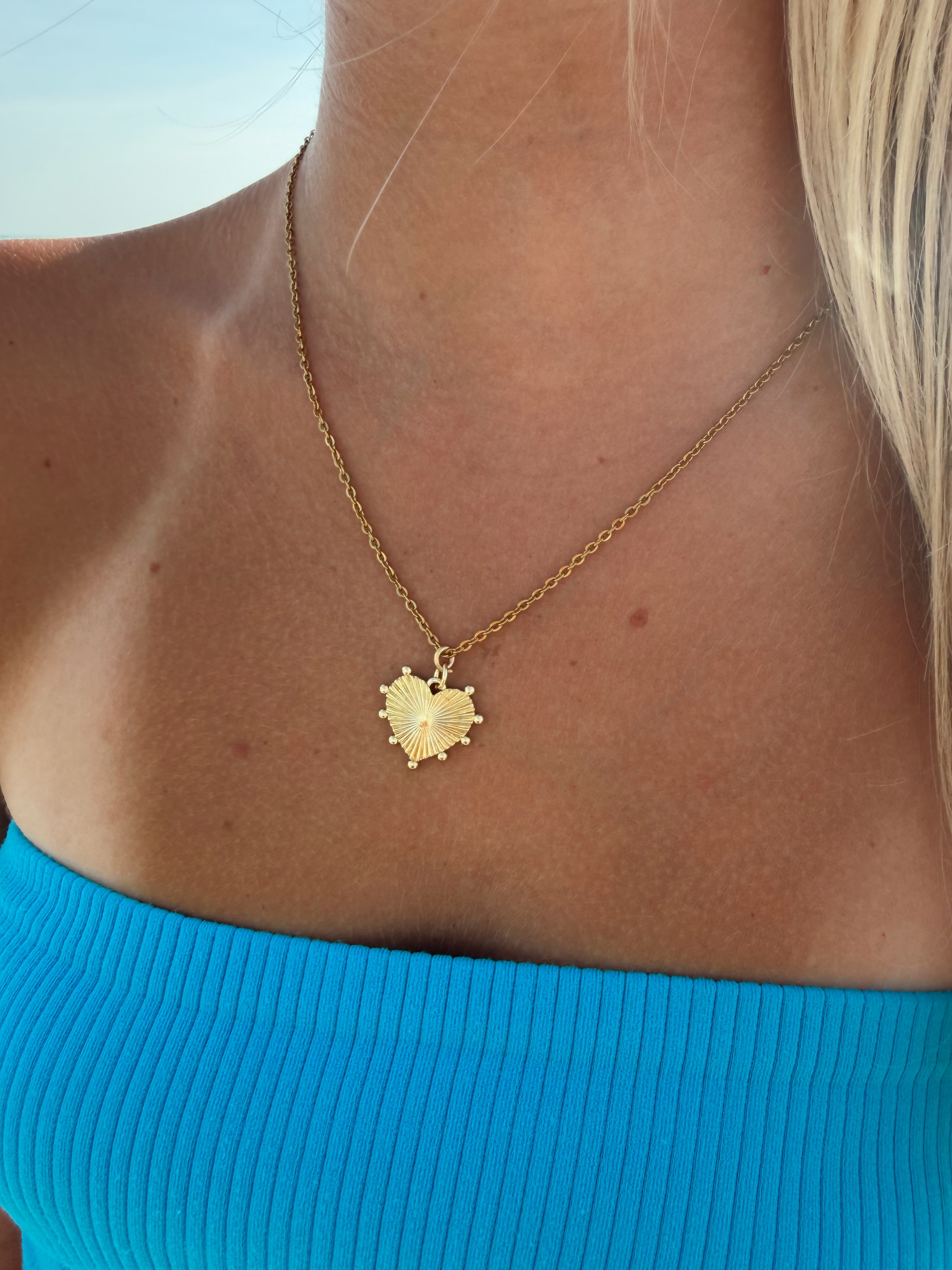 Gold Heart for the Sea Necklace